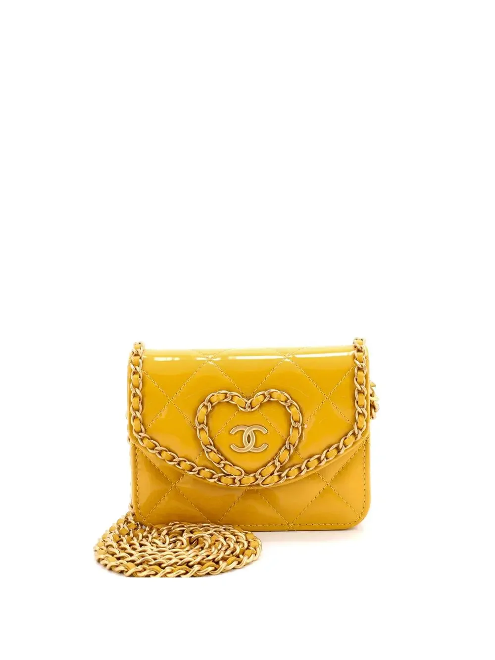 Chanel Heart Chain Flap Bag Quilted #205431C30B